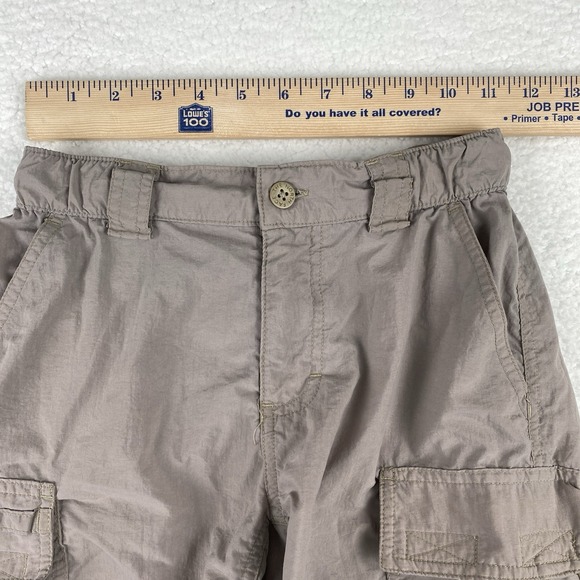 NORTH FACE Cargo Shorts Boys Small Gray Elastic Waist Outdoor Hiking Fishing TNF - Picture 4 of 10